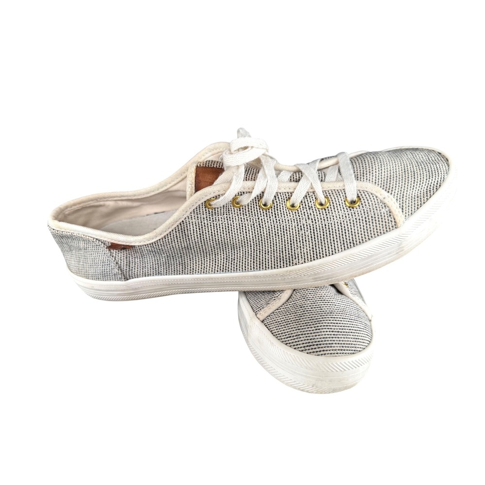 Keds Jump Kick Dream Foam Low Top Sneakers Cream Black Stripe Size 7.5 Nautical‎
